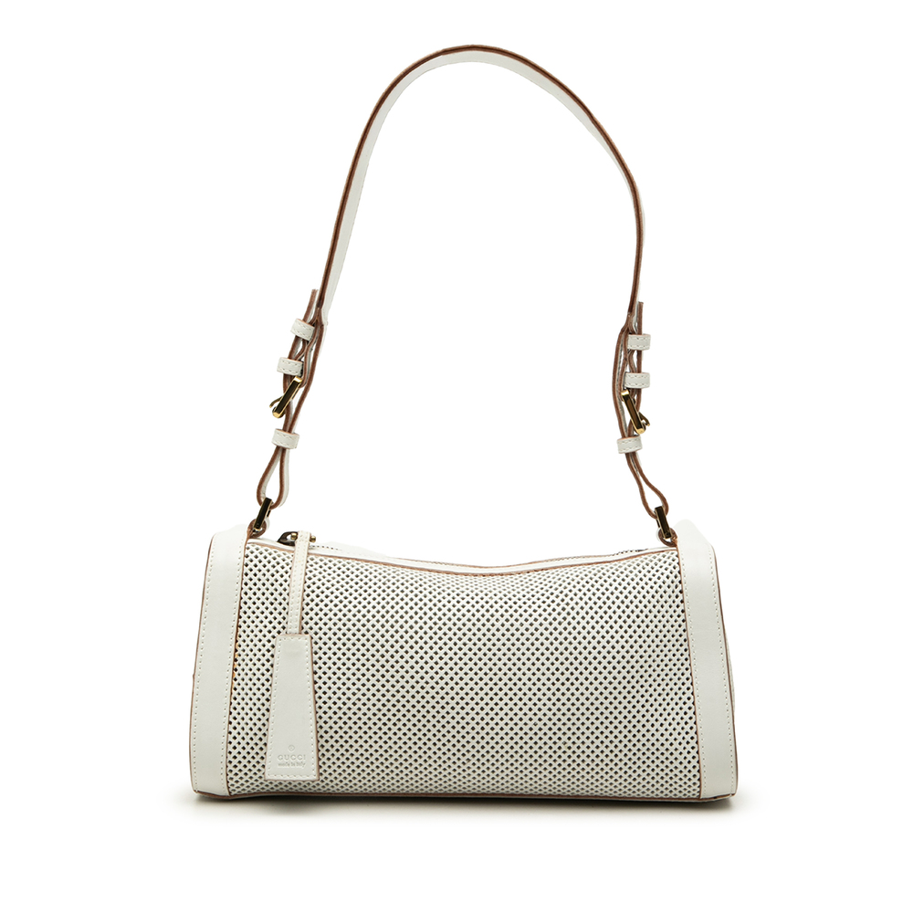 Pre-Loved Gucci Perforated Leather Shoulder Bag